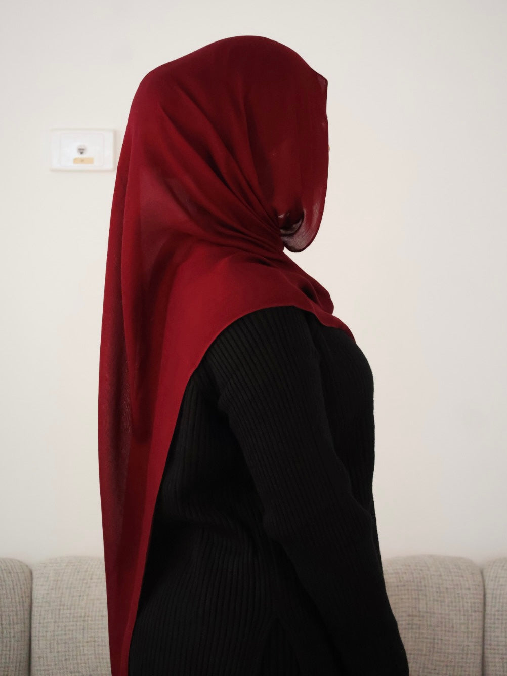 Maroon Modal Hijab Set