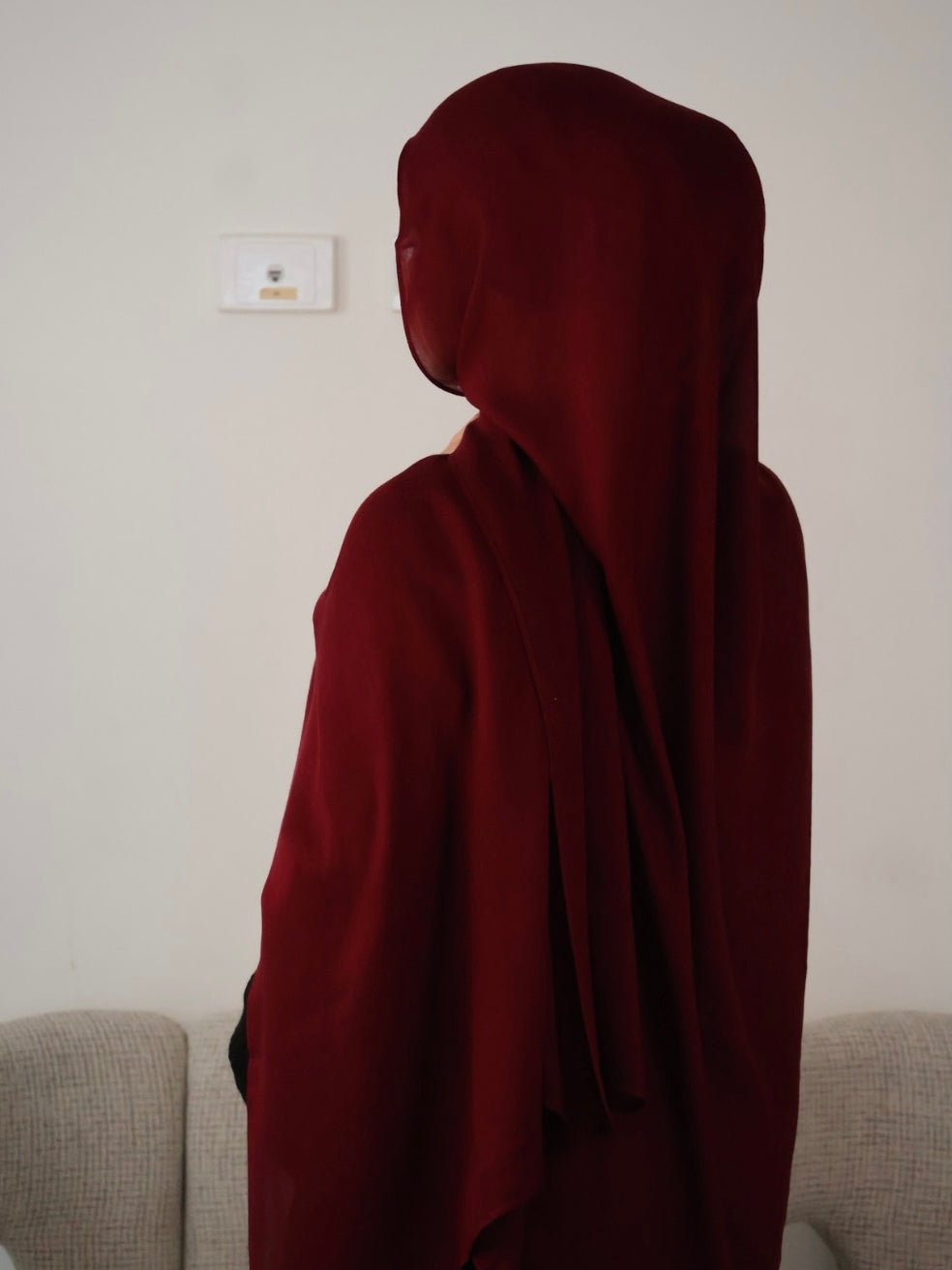 Maroon Modal Hijab Set