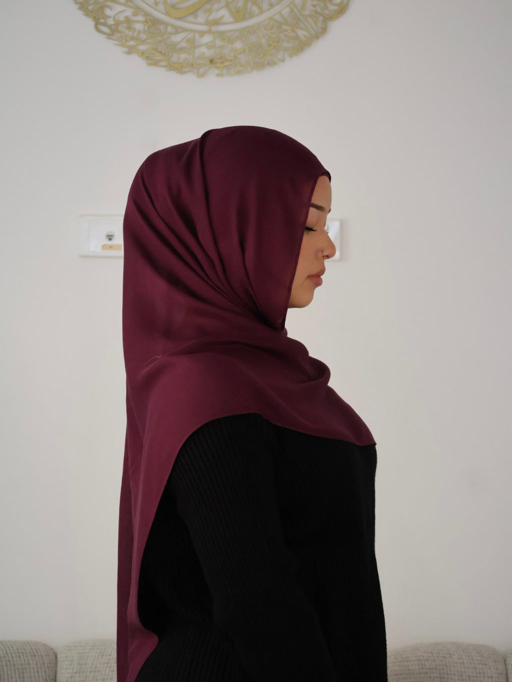 Plum Modal Hijab Set