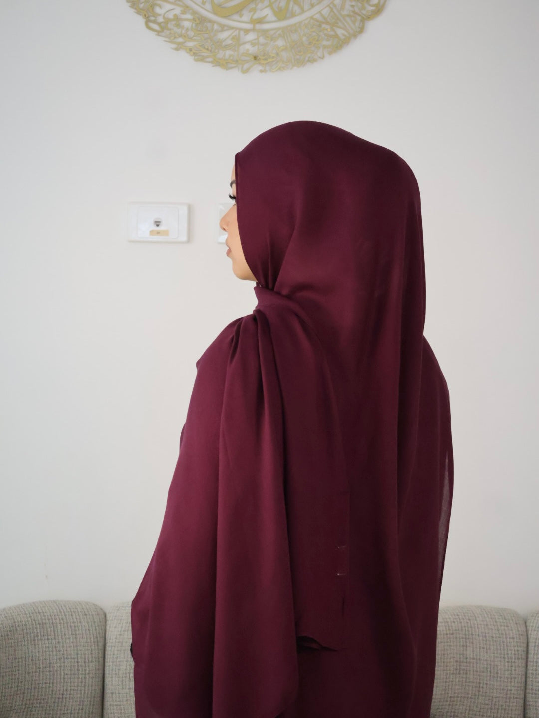 Plum Modal Hijab Set