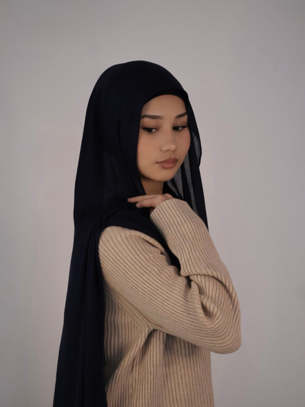 Black Modal Hijab Set