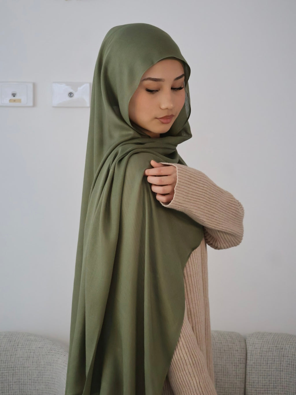 Pistachio Modal Hijab Set