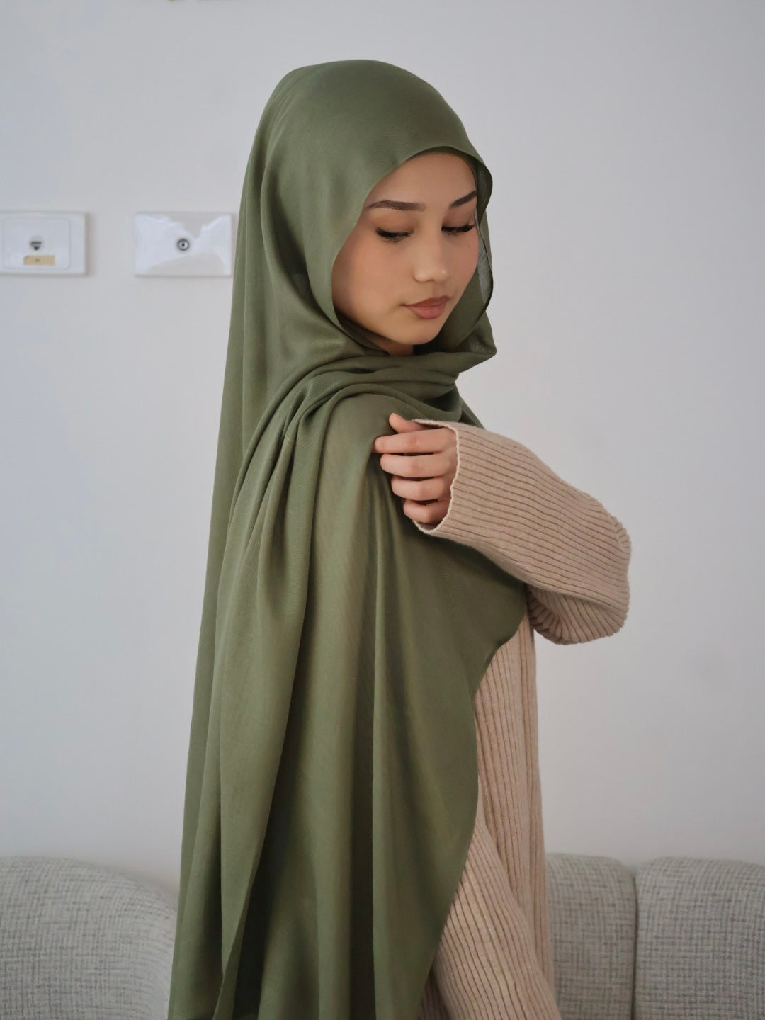 Pistachio Modal Hijab Set