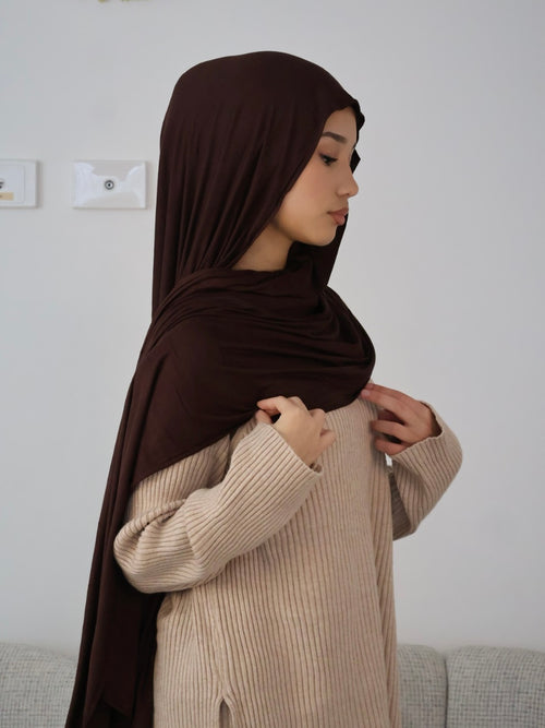 Brown Jersey Hijab