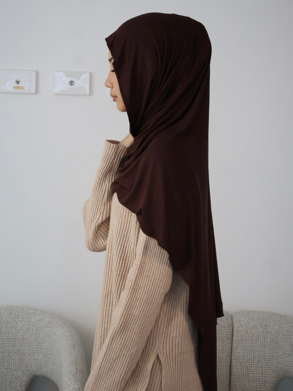 Brown Jersey Hijab