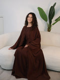 Leylani Lace Abaya - Brown (Preorder)