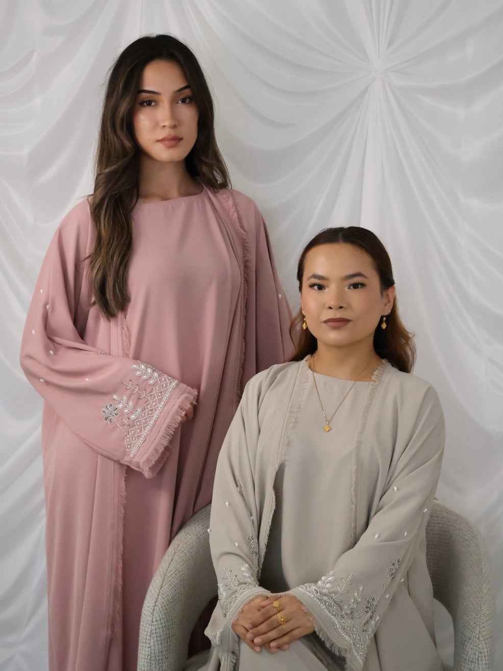 Alina Abaya Set - Pink