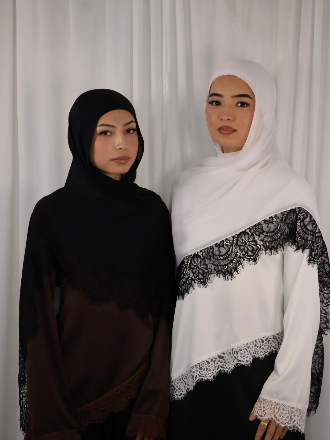 Lace Modal Hijab - Black (Preorder)