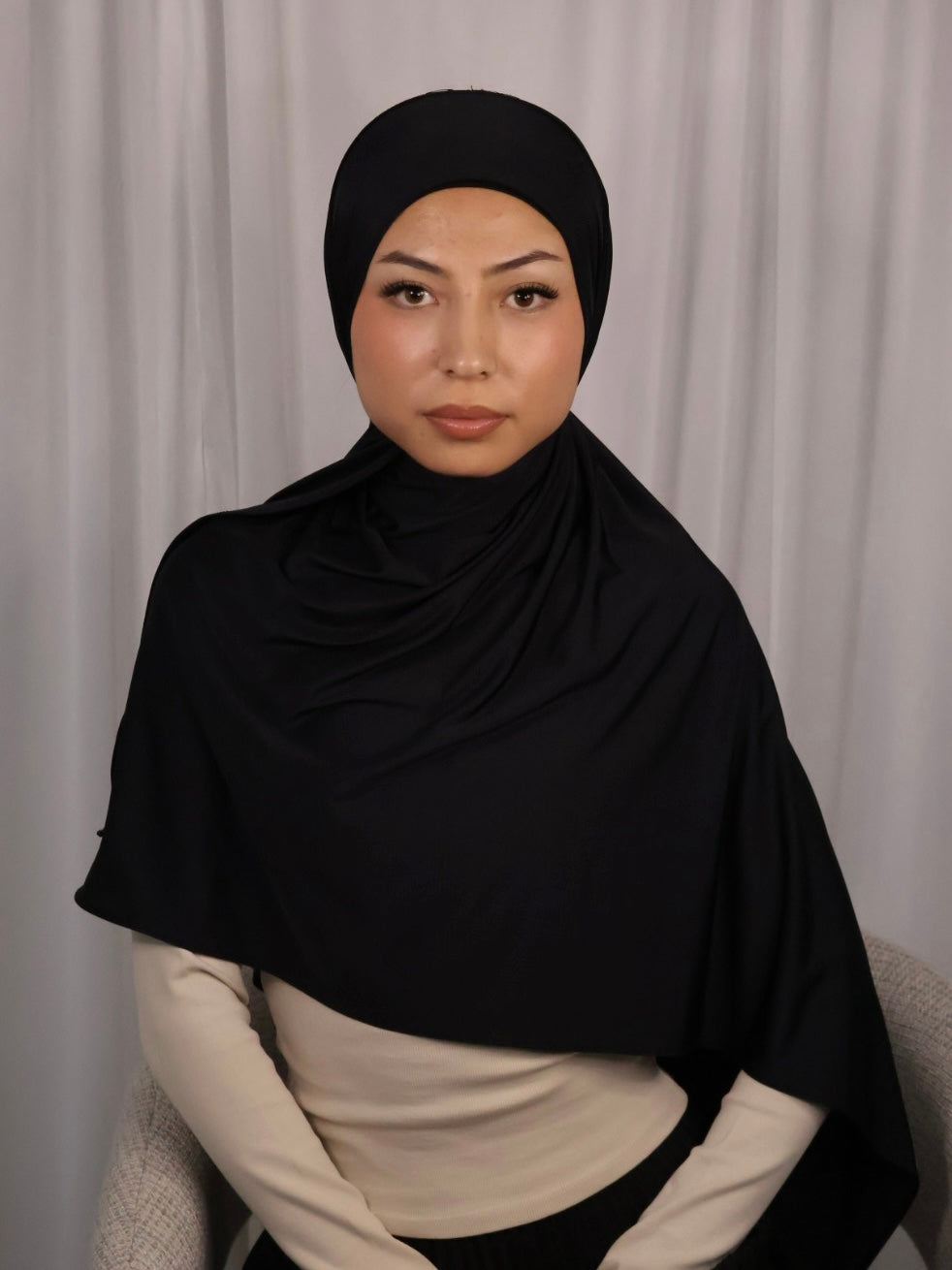 Liquid Jersey Hijab - Black