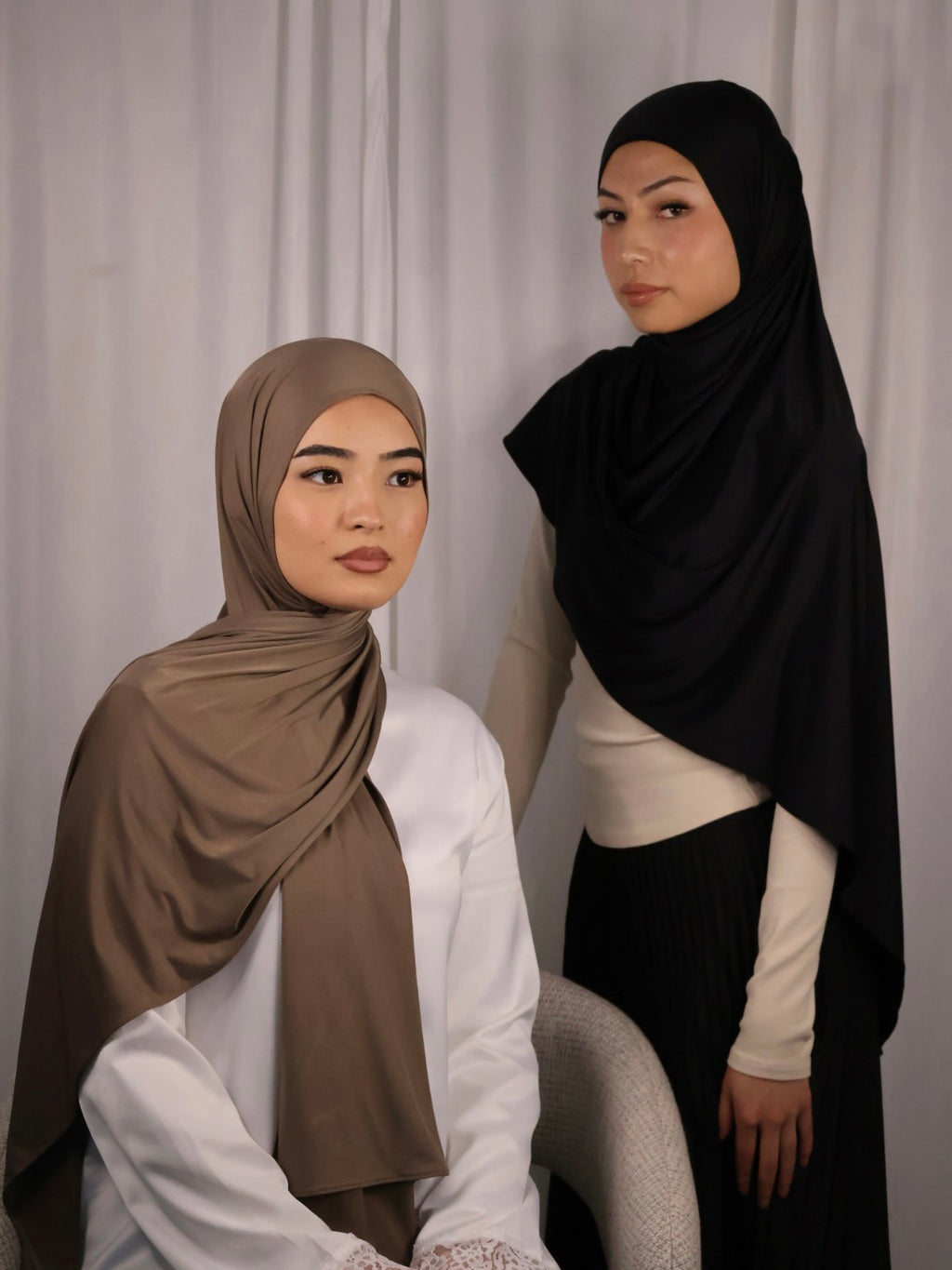 Liquid Jersey Hijab - Brown