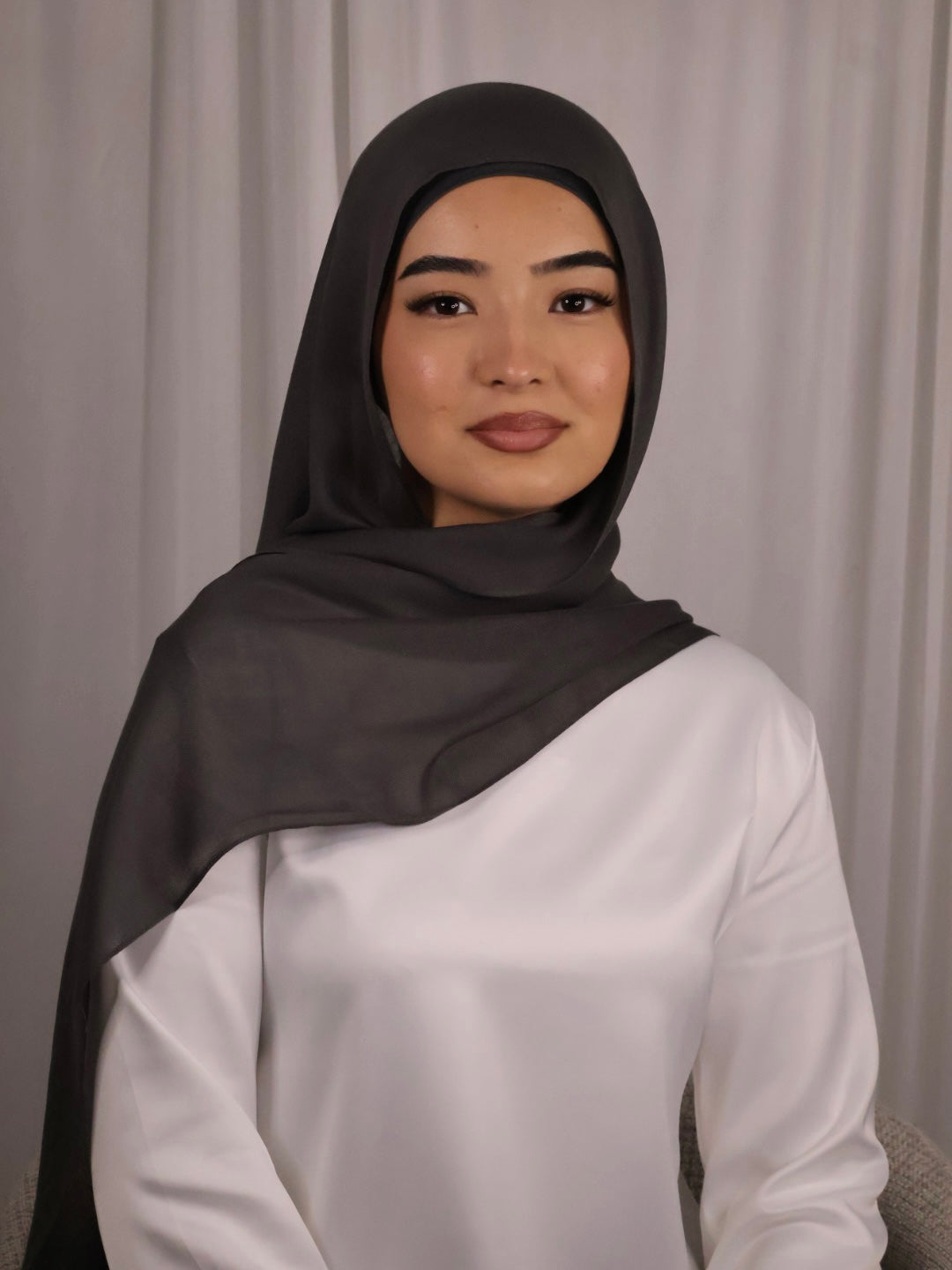 Dark Grey Modal Hijab Set