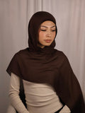 Dark Brown Modal Hijab Set